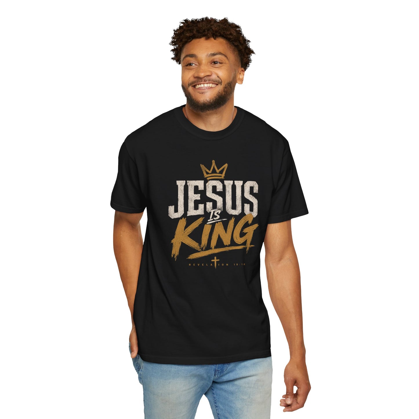 Jesus Is King Christian T-Shirt — Faith Crown Graphic Tee