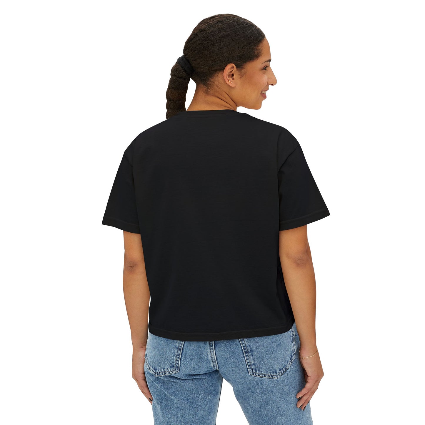 Baddie Boxy Tee — Women's Trendy Graphic Crop T-Shirt