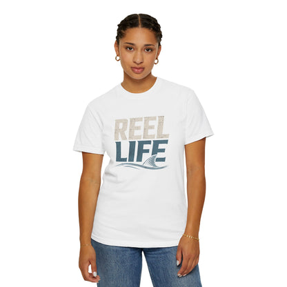 Reel Life Fishing T‑Shirt — Vintage Coastal Angler Tee