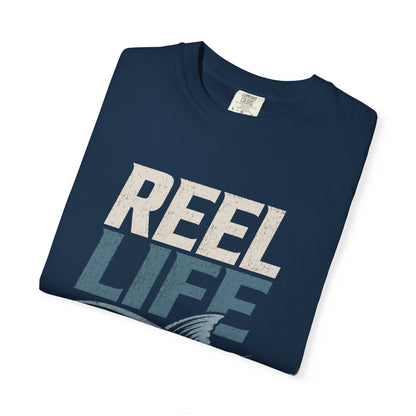 Reel Life Fishing T‑Shirt — Vintage Coastal Angler Tee