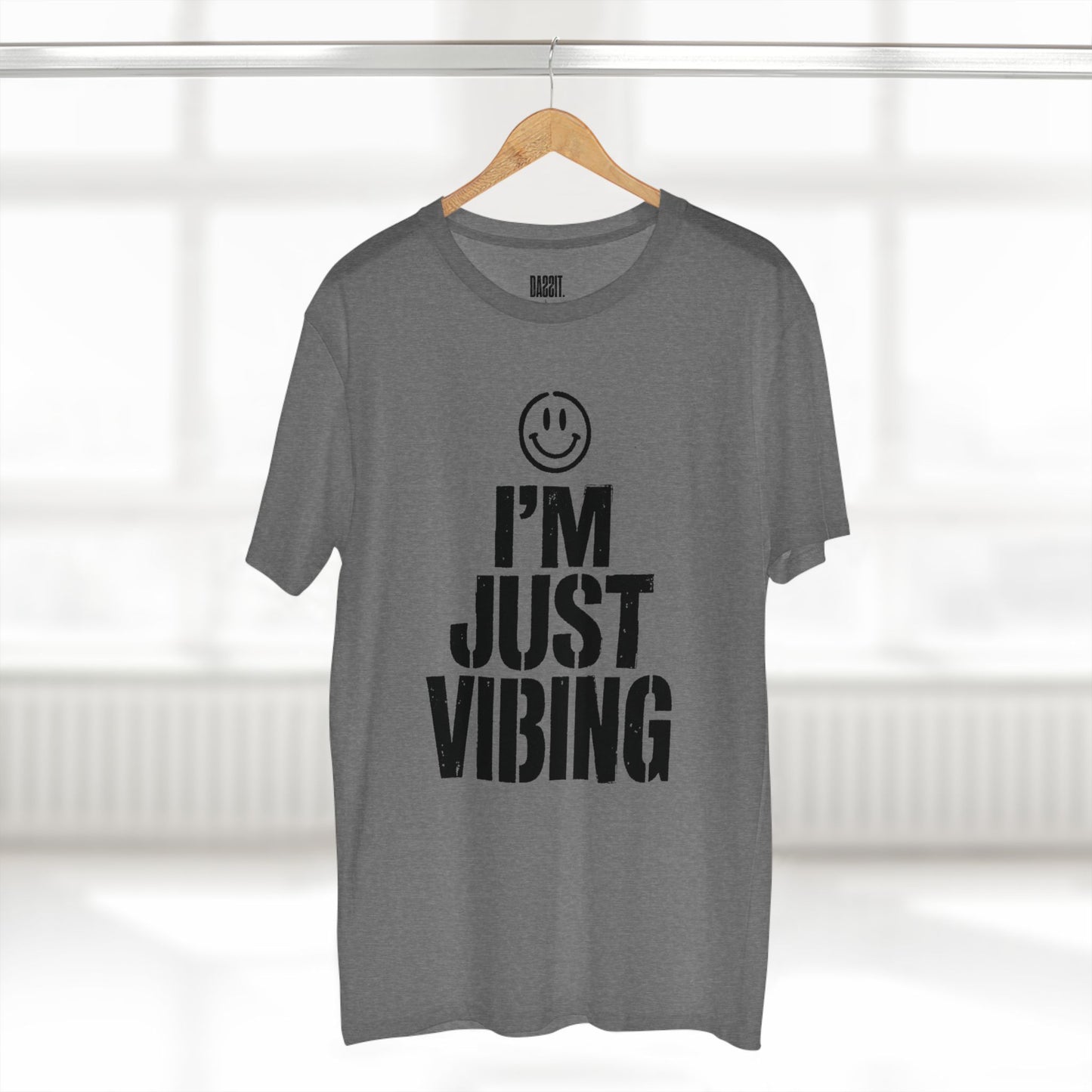 I'm Just Vibing T-Shirt — Retro Smiley Relaxed Tee