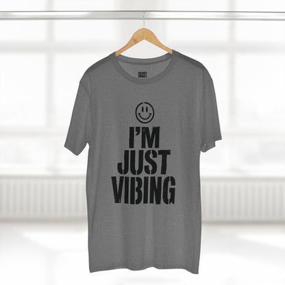 I'm Just Vibing T-Shirt — Retro Smiley Relaxed Tee