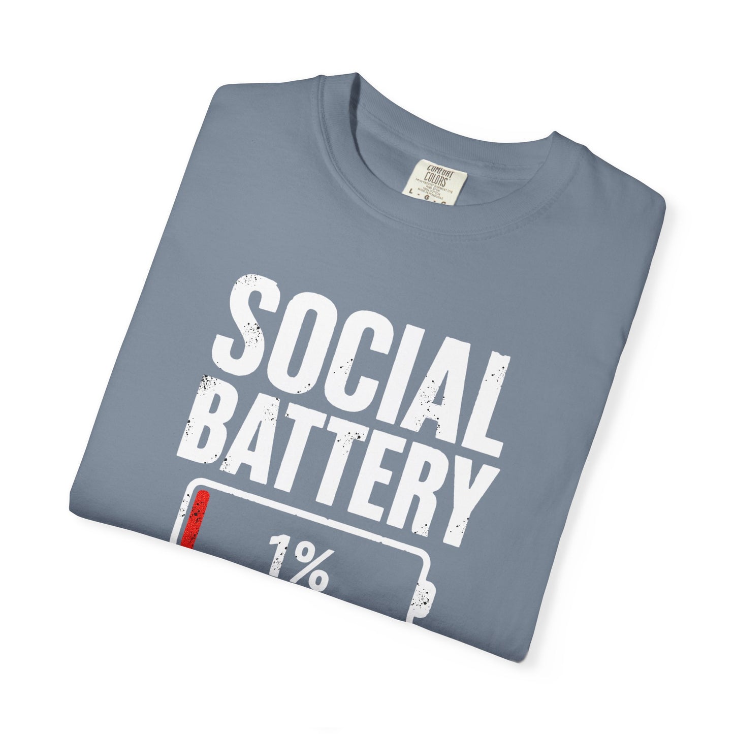 Social Battery 1% T-Shirt — Funny Introvert Graphic Tee
