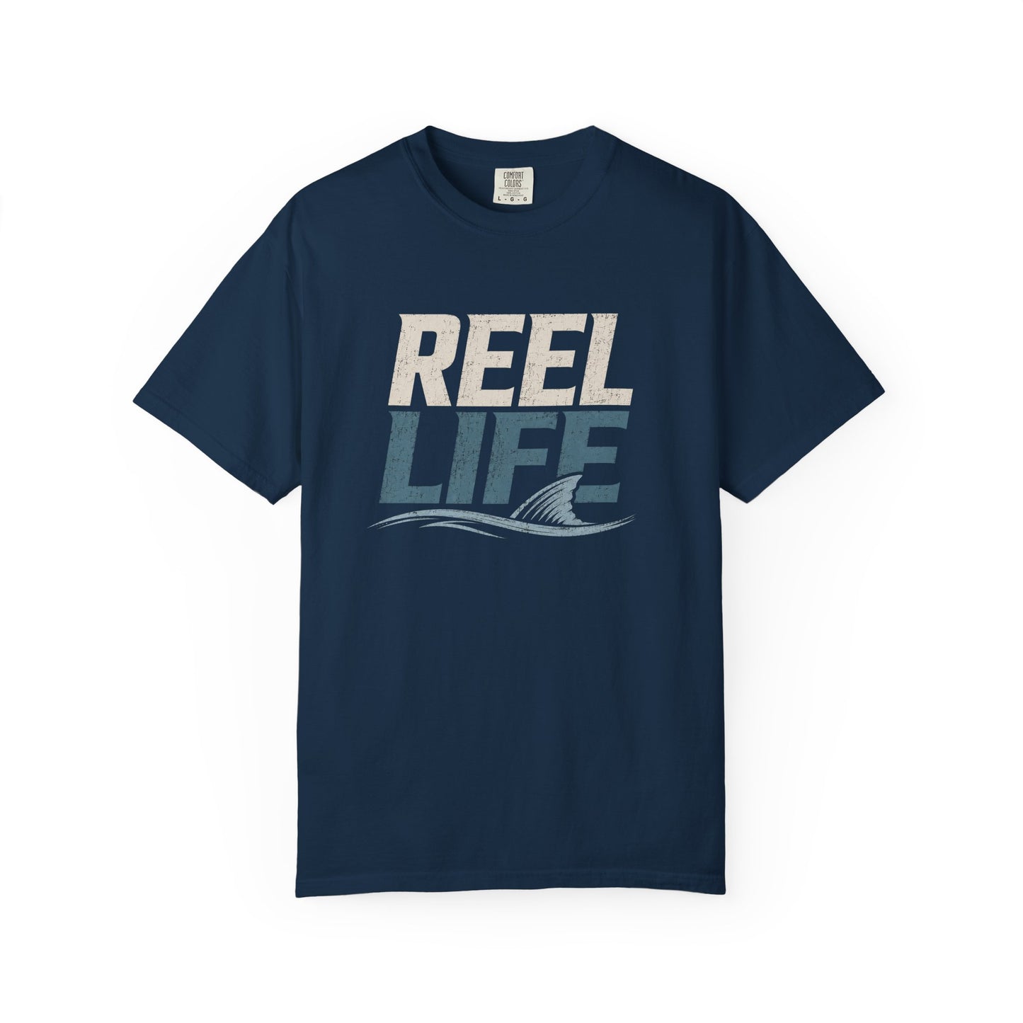 Reel Life Fishing T‑Shirt — Vintage Coastal Angler Tee