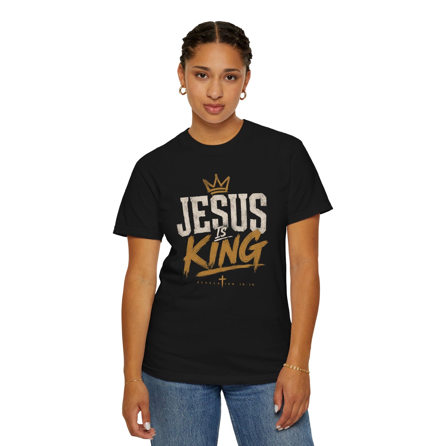 Jesus Is King Christian T-Shirt — Faith Crown Graphic Tee