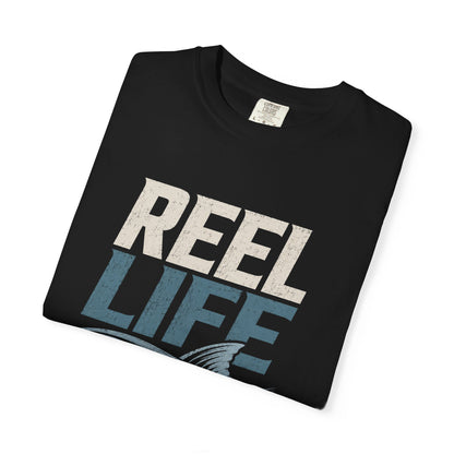 Reel Life Fishing T‑Shirt — Vintage Coastal Angler Tee