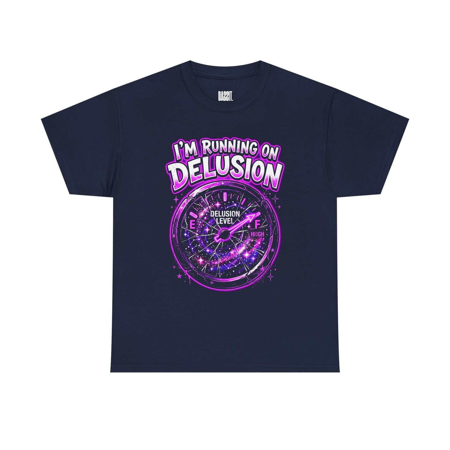 I'm Running on Delusion Tee — Funny Astrology Compass Graphic T‑Shirt