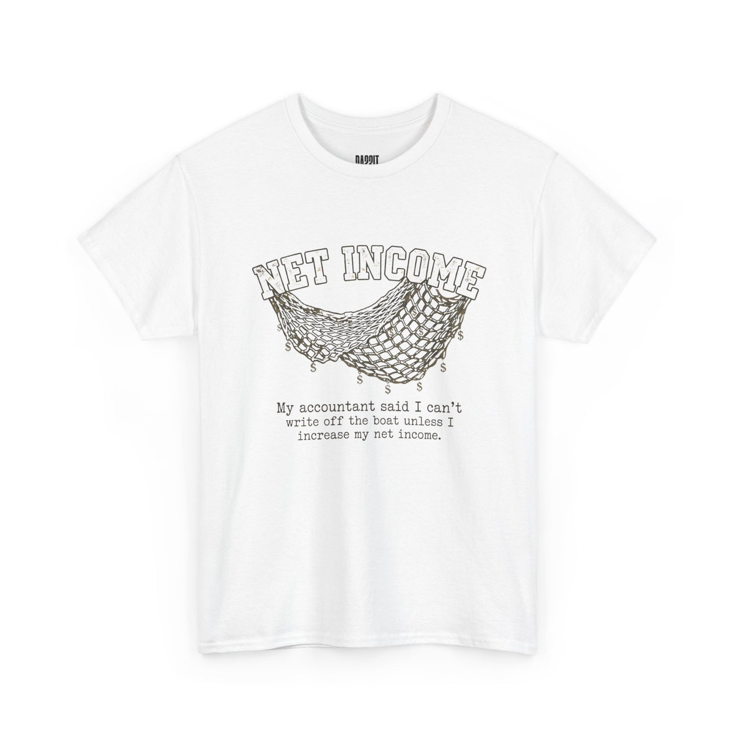 Net Income Hammock Tee — Funny Accountant Tax Shirt ("My accountant said I can't write off the boat unless I increase my net income")