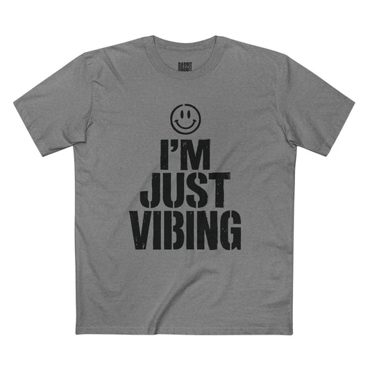 I'm Just Vibing T-Shirt — Retro Smiley Relaxed Tee