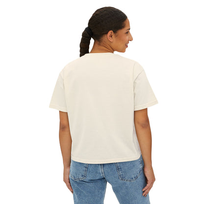 Boxy Tee — "Delulu Is The Solulu" Cute Cat Graphic Crop Top