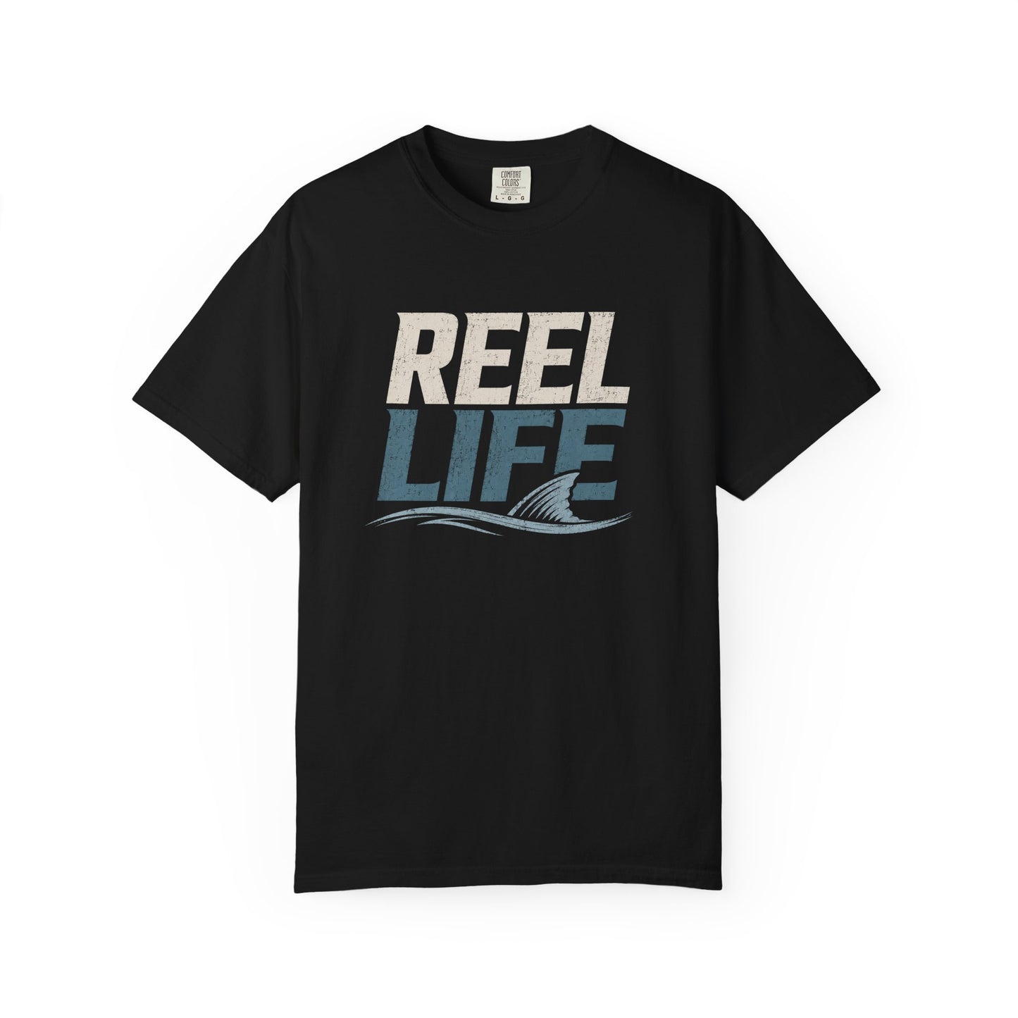 Reel Life Fishing T‑Shirt — Vintage Coastal Angler Tee