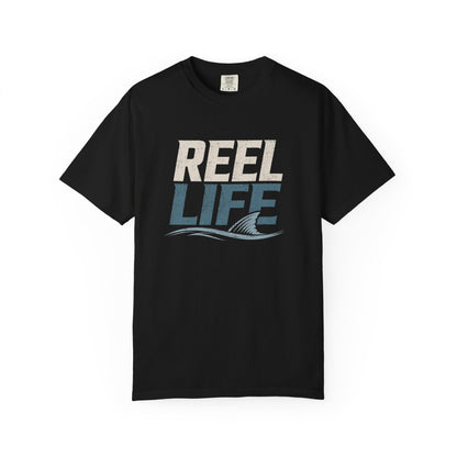 Reel Life Fishing T‑Shirt — Vintage Coastal Angler Tee