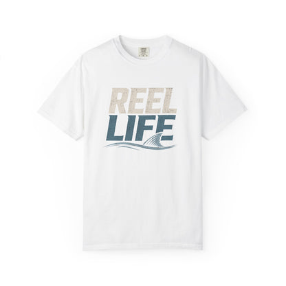Reel Life Fishing T‑Shirt — Vintage Coastal Angler Tee